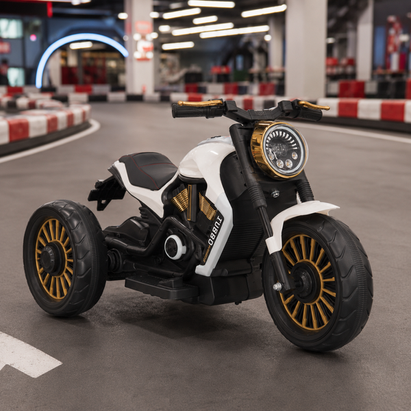 Дитячий мотоцикл Bambi M 5048EL-1 Harley-Davidson V-Rod білий, 2 мотори по 25W, EVA, шкіра, MP3, USB, Bluetooth mp-285651 фото