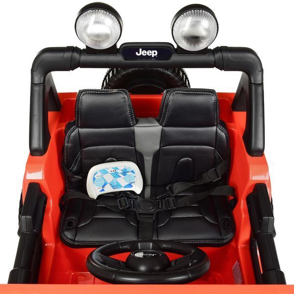 Дитячий електромобіль Джип Jeep Wrangler Rubicon Bambi M 4176 EBLR-7 помаранчевий, 4 мотори по 35W, MP3, Bluetooth, EVA, шкіра mp-221221 фото