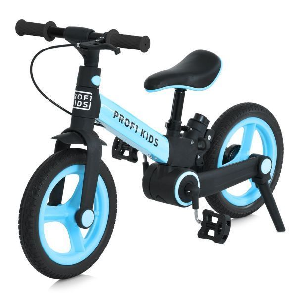 Велосипед-трансформер PROFI KIDS 12 д. MB 1021-6 3в1, 2 колеса,гума (антипрокол), стал.рама, кермо,нейлон.вилка, обід РР, ексцентрик сид, род.ручка, складной, голубой mp-315070 фото
