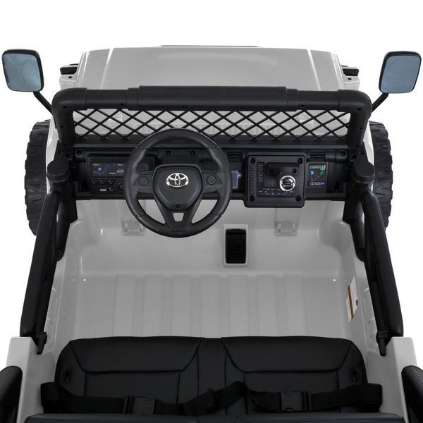 Детский электромобиль Джип Toyota FJ Cruiser 2566AEBLR-1 двухместный, 4 мотора по 35W, EVA, кожа, MP3, USB, Bluetooth, белый mp-317640 фото
