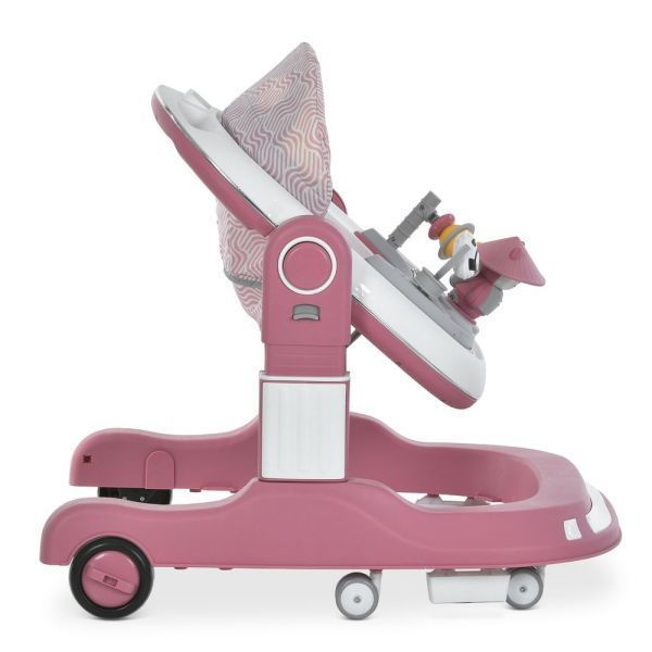 Ходунки ME 1200 URSA Pink 2в1 муз., пушер, колеса 6шт, свет, на батарейках, в кор, рожевий mp-330634 фото