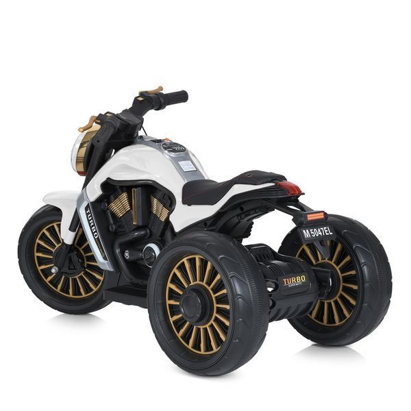 Дитячий мотоцикл Bambi M 5048EL-1 Harley-Davidson V-Rod білий, 2 мотори по 25W, EVA, шкіра, MP3, USB, Bluetooth mp-285651 фото