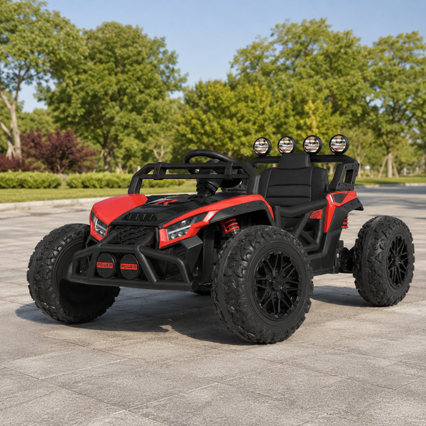 Багги M 6073EBLR-3 2, 4G на радиоуправлении, 2*12V7AH, 4*35W, USB, BLUETOOTH, EVA, музыка, свет, кожа, красный mp-308887 фото