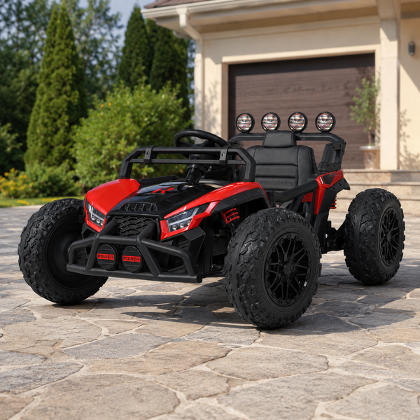 Багги M 6073EBLR-3 2, 4G на радиоуправлении, 2*12V7AH, 4*35W, USB, BLUETOOTH, EVA, музыка, свет, кожа, красный mp-308887 фото