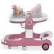 Ходунки ME 1200 URSA Pink 2в1 муз., пушер, колеса 6шт, свет, на батарейках, в кор, рожевий mp-330634 фото 3