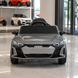 Дитячий електромобіль Audi RS e-tron GT M 6268EBLRS-11, 2 мотори по 35W, EVA, екошкіра, Bluetooth, сірий mp-332333 фото 4