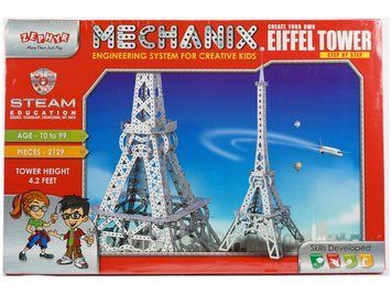 Конструктор металевий Ейфелева вежа Mechanix, 2129 деталей, модель для складання, ZEPHYR ZEPHYR.01015 bab-299647 фото