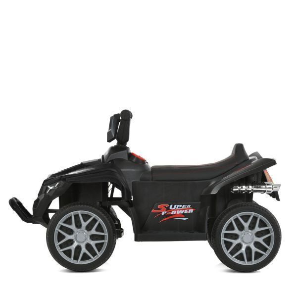 Квадроцикл M 6181ELR-2 на радиоуправлении, 2моторы*25W, 1акум12V7AH, муз,свет, MP3, USB, EVA, TF, кожа, черный mp-336478 фото