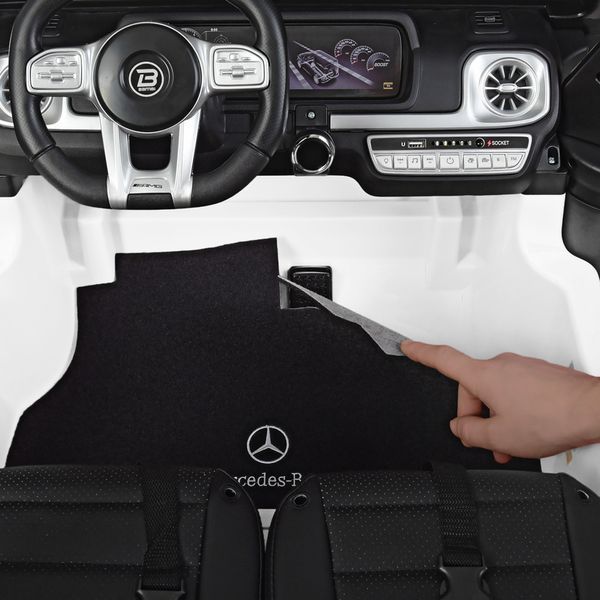Дитячий електромобіль Джип Bambi M 4259 EBLR-1 Mercedes, двомісний, білий mp-223949 фото