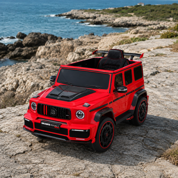 Дитячий електромобіль Джип Mercedes-AMG G 63 Brabus Rocket 900 M 6257EBLR-3, червоний, Гелендваген, 4 мотори по 35W, EVA, шкіра, MP3, USB, Bluetooth mp-329923 фото