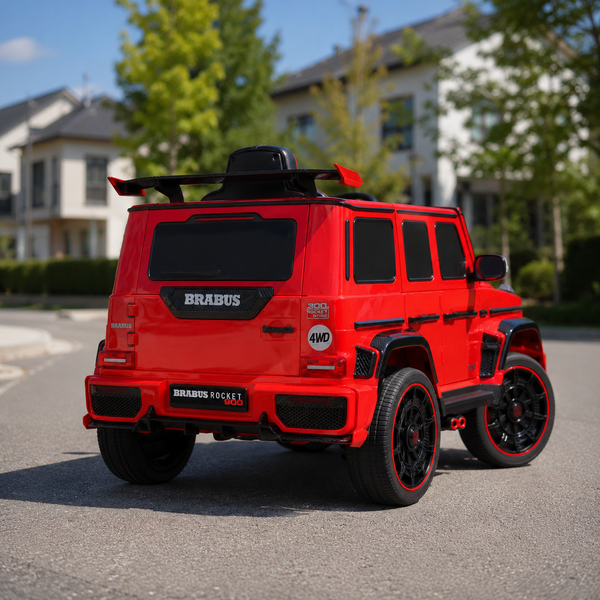 Дитячий електромобіль Джип Mercedes-AMG G 63 Brabus Rocket 900 M 6257EBLR-3, червоний, Гелендваген, 4 мотори по 35W, EVA, шкіра, MP3, USB, Bluetooth mp-329923 фото