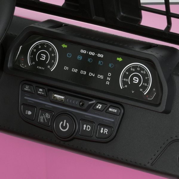Джип M 6270EBLR-8(24V) (1шт) 2,4G на радіокеруванні, 1*24V8AH, 2*45W, MP3, USB, TF, BLUETOOTH, EVA, шкіра, музика, світло, рожевий mp-332983 фото