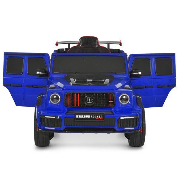 Дитячий електромобіль Джип Mercedes-AMG G 63 Brabus Rocket 900 M 6257EBLR-4, Гелендваген, 4 мотори по 35W, EVA, шкіра, MP3, USB, Bluetooth, синій mp-329924 фото