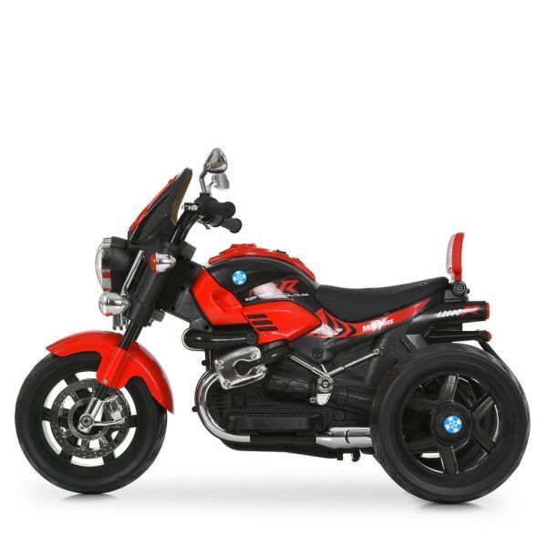 Дитячий мотоцикл BMW R 1200 C M 6263EL-3 червоний, 2 мотори по 25W, EVA, екошкіра, Bluetooth, USB, TF, світло та музика mp-330630 фото