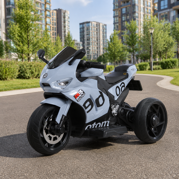 Дитячий мотоцикл Aprilia RS 660 RSV4 M 6265EL-11 сірий, 2 мотори по 35W, EVA, шкіра, Bluetooth, USB, TF mp-320517 фото