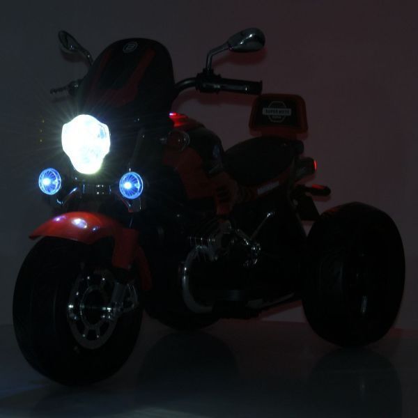 Дитячий мотоцикл BMW R 1200 C M 6263EL-3 червоний, 2 мотори по 25W, EVA, екошкіра, Bluetooth, USB, TF, світло та музика mp-330630 фото