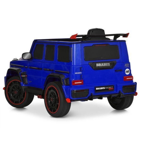 Дитячий електромобіль Джип Mercedes-AMG G 63 Brabus Rocket 900 M 6257EBLR-4, Гелендваген, 4 мотори по 35W, EVA, шкіра, MP3, USB, Bluetooth, синій mp-329924 фото