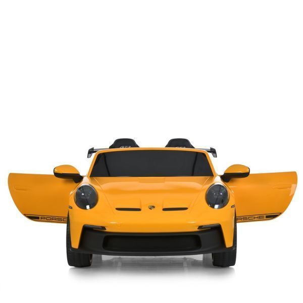 Двухместный детский электромобиль Porsche 911 GT3 RS M 6111EBLR-6, 2 мотора по 320W, EVA колеса, экокожа, MP3, Bluetooth, желтый mp-318958 фото