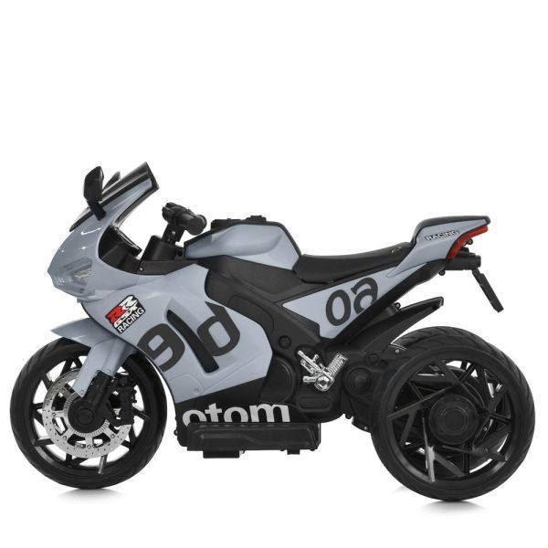 Дитячий мотоцикл Aprilia RS 660 RSV4 M 6265EL-11 сірий, 2 мотори по 35W, EVA, шкіра, Bluetooth, USB, TF mp-320517 фото