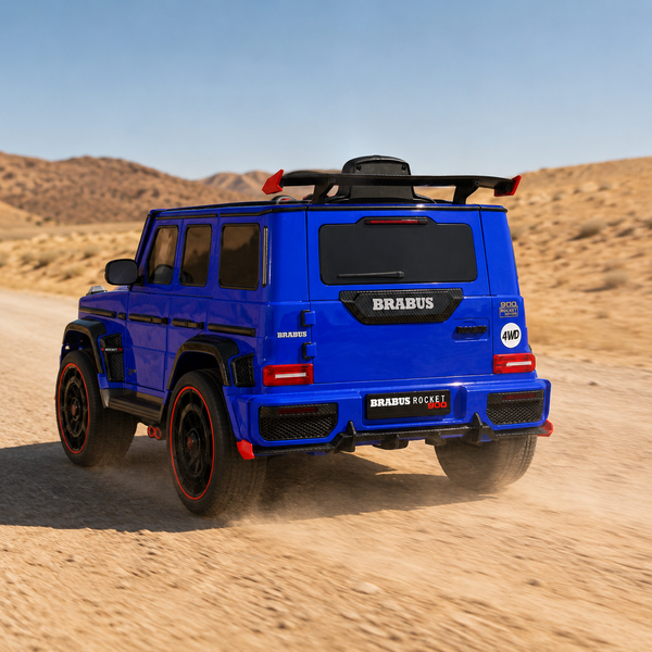 Дитячий електромобіль Джип Mercedes-AMG G 63 Brabus Rocket 900 M 6257EBLR-4, Гелендваген, 4 мотори по 35W, EVA, шкіра, MP3, USB, Bluetooth, синій mp-329924 фото