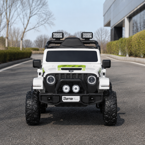 Детский электромобиль Джип Bambi M 5103 EBLR-1 Jeep, белый, 2 мотора по 40W, EVA, кожа, MP3, Bluetooth mp-293793 фото