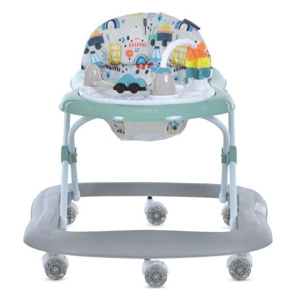 Ходунки ME 1215 SIMPLY Green музика, колеса 8шт, стопор, на батарейках, зелений mp-326284 фото
