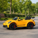 Двухместный детский электромобиль Porsche 911 GT3 RS M 6111EBLR-6, 2 мотора по 320W, EVA колеса, экокожа, MP3, Bluetooth, желтый mp-318958 фото 6