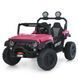 Детский электромобиль Джип Багги UTV Speedy Adventure M 6206EBLR-8 двухместный, 4 мотора по 45W, EVA, кожа, Bluetooth, MP3, USB, розовый mp-315963 фото 1