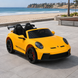 Двухместный детский электромобиль Porsche 911 GT3 RS M 6111EBLR-6, 2 мотора по 320W, EVA колеса, экокожа, MP3, Bluetooth, желтый mp-318958 фото 1