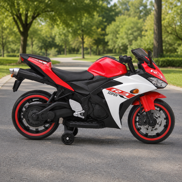 Детский мотоцикл Yamaha YZF-R3 M 6329EL-3 красный, 2 мотора по 35W, EVA, кожа, MP3, USB, TF, Bluetooth mp-347292 фото