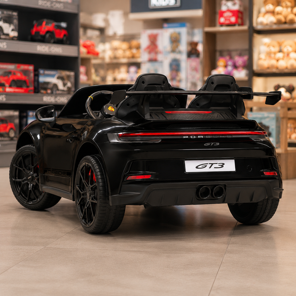 Дитячий електромобіль Porsche 911 GT3 RS M 6111EBLR-6 жовтий, двомісний, 2 мотори по 320W, EVA, екошкіра, Bluetooth, MP3 mp-318959 фото