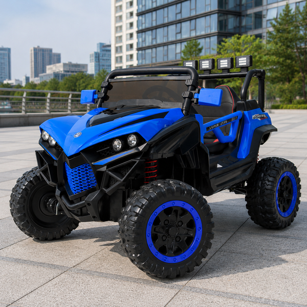 Дитячий електромобіль Джип Bambi M 3804 EBLR-4 Баггі, синій mp-180142 фото