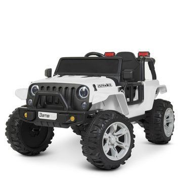 Детский электромобиль Джип Bambi M 4282 EBLR-1 Jeep Wrangler, белый mp-247250 фото