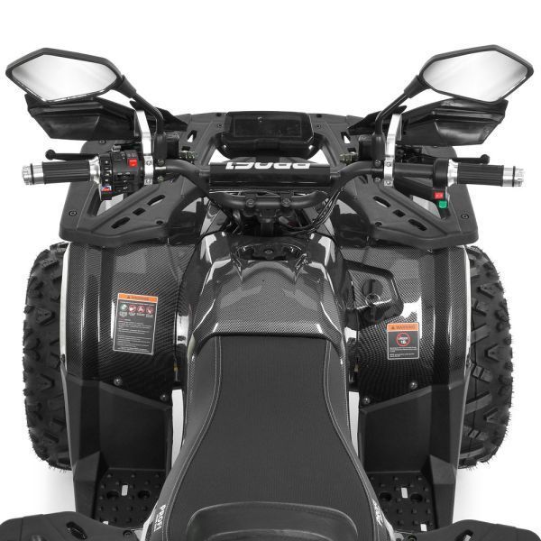 Квадроцикл HB-EATV1450F-P-2(MP3) V2 мотор 1450W безщеточный, 5аккум 12V/20AH,спинка, до 50км/ч, до 82кг, карб.чорний mp-336655 фото