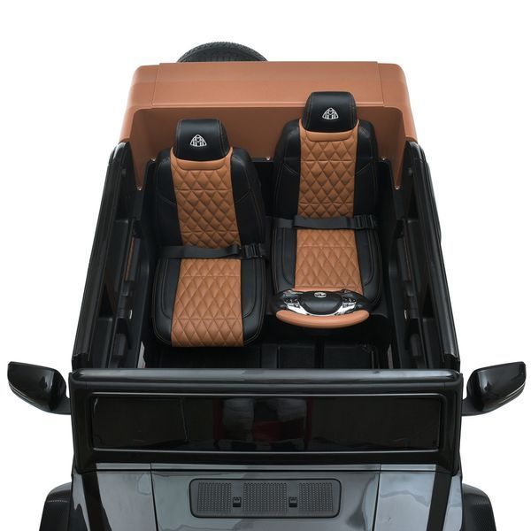 Джип M 6150AL-2(24V) 1шт 1*24V200W, 1*24V10AH, гумов.колеса, BLUETOOTH, USB, шкіра, світло, чорний mp-310273 фото