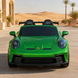 Детский электромобиль Porsche 911 GT3 RS M 6111EBLRS-5 двухместный, 2 мотора по 320W, EVA, экокожа, Bluetooth, MP3, зеленый? автопокраска mp-318960 фото 7