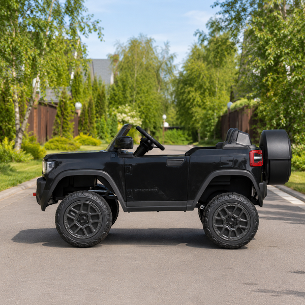 Детский электромобиль Джип Jeep Recon JJ2500EBLR-2 двухместный, 4 мотора по 25W, EVA, кожа, MP3, USB, Bluetooth, черный mp-335079 фото