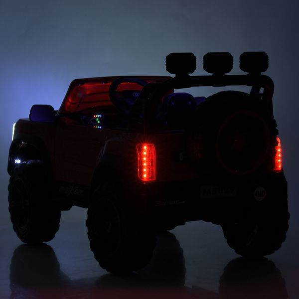 Дитячий електромобіль Джип Ford Ranger Raptor Bambi M 5829 EBLR-3, червоний, 4 мотори по 35W, EVA, шкіра, MP3, Bluetooth mp-299992 фото
