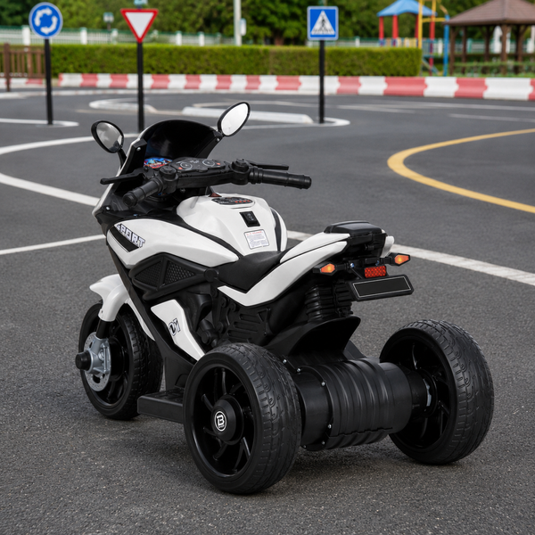 Дитячий мотоцикл Ducati Bambi Racer M 4454ELR-1 білий, з пультом керування, 2 мотори по 35W, EVA, шкіра, MP3/USB/TF mp-338694 фото