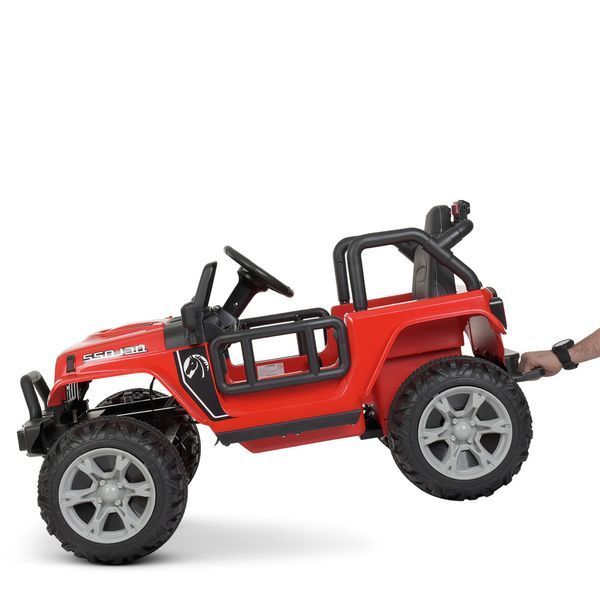 Дитячий електромобіль Джип Bambi M 4282 EBLR-3 Jeep Wrangler, червоний mp-247251 фото