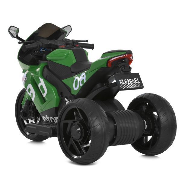 Дитячий мотоцикл Aprilia RS 660 RSV4 M 6265EL-5 зелений, 2 мотори по 35W, EVA, шкіра, Bluetooth, USB, TF mp-325102 фото