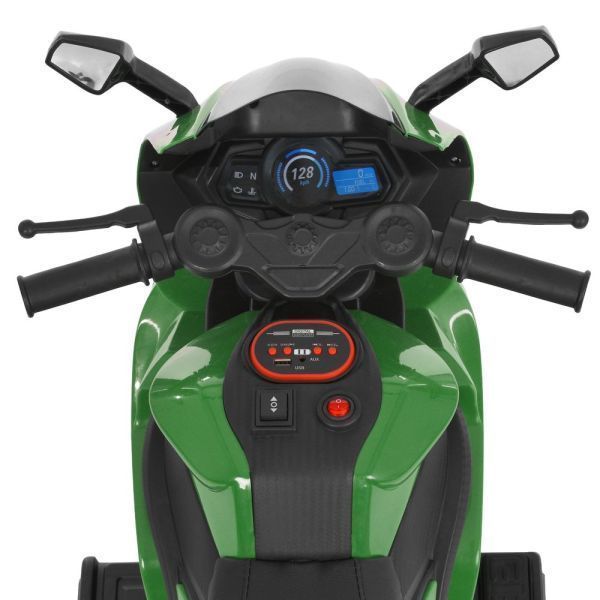 Дитячий мотоцикл Aprilia RS 660 RSV4 M 6265EL-5 зелений, 2 мотори по 35W, EVA, шкіра, Bluetooth, USB, TF mp-325102 фото