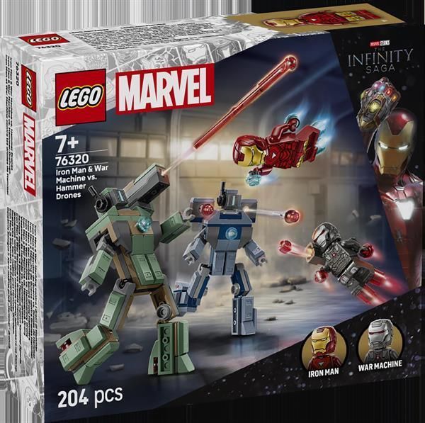 Конструктор LEGO Super Heroes Залізна людина та Бойова Машина проти Хаммер Дронів 204 деталі afk-167900 фото
