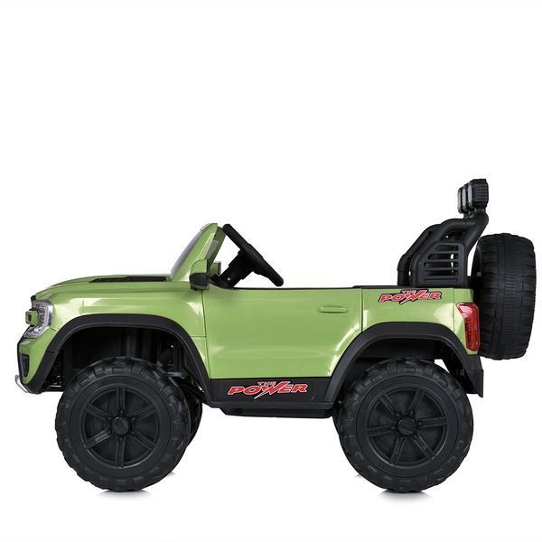 Детский электромобиль Джип Ford Ranger Raptor Bambi M 5829 EBLR-5, зеленый, 4 мотора по 35W, EVA, кожа, MP3, Bluetooth mp-299993 фото