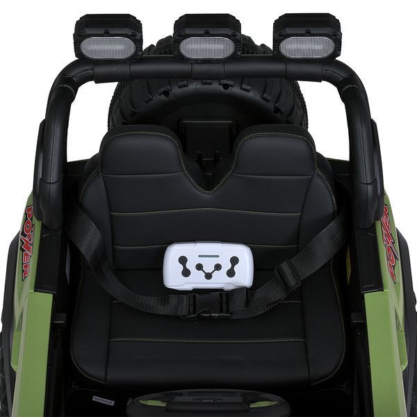 Детский электромобиль Джип Ford Ranger Raptor Bambi M 5829 EBLR-5, зеленый, 4 мотора по 35W, EVA, кожа, MP3, Bluetooth mp-299993 фото