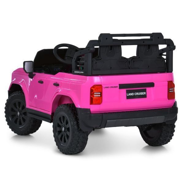 Дитячий електромобіль Джип Toyota Land Cruiser M 6280EBLR-8 двомісний, 2 мотори по 45W, MP3/USB/TF, Bluetooth, EVA, шкіра, рожевий mp-326453 фото