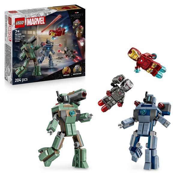 Конструктор LEGO Super Heroes Залізна людина та Бойова Машина проти Хаммер Дронів 204 деталі afk-167900 фото