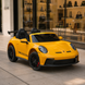 Двухместный детский электромобиль Porsche 911 GT3 RS M 6111AL-6, 2 мотора по 320W, надувные резиновые колеса, кожа, MP3, Bluetooth, желтый mp-326471 фото 6