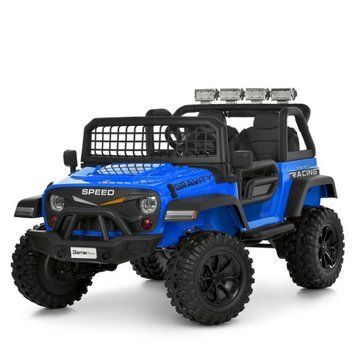 Джип M 6376EBLR-4 р/к2,4G, 1акум12V10AH, 4мотора45W, BLUETOOTH, USB, TF, EVA, музыка, свет, шкіра, синій mp-353454 фото