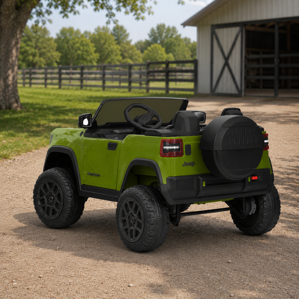 Детский электромобиль Джип Jeep Recon JJ2500EBLR-5 двухместный, 4 мотора по 25W, EVA, кожа, MP3, USB, Bluetooth, зеленый mp-335081 фото